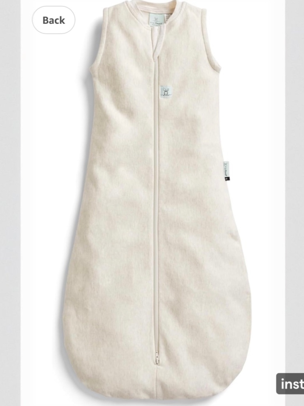 ergoPouch Sleep Sack Sleeveless 1.0 TOG Oatmeal Marle